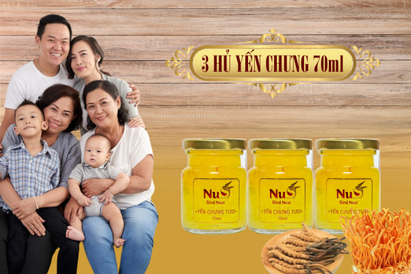 Set yến ngày mới - 3 hũ yến chưng 70ml