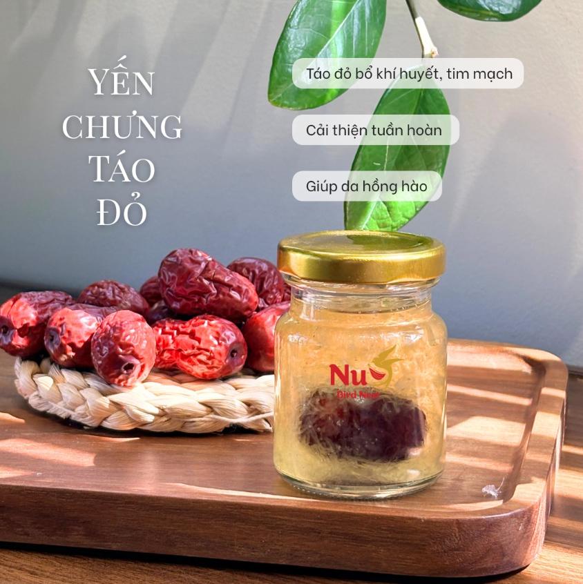 Cách làm yến chưng đường phèn táo đỏ