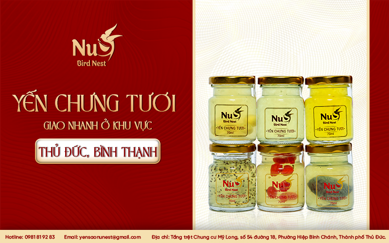 YẾN CHƯNG TƯƠI GIAO NHANH Ở KHU VỰC THỦ ĐỨC, BÌNH THẠNH