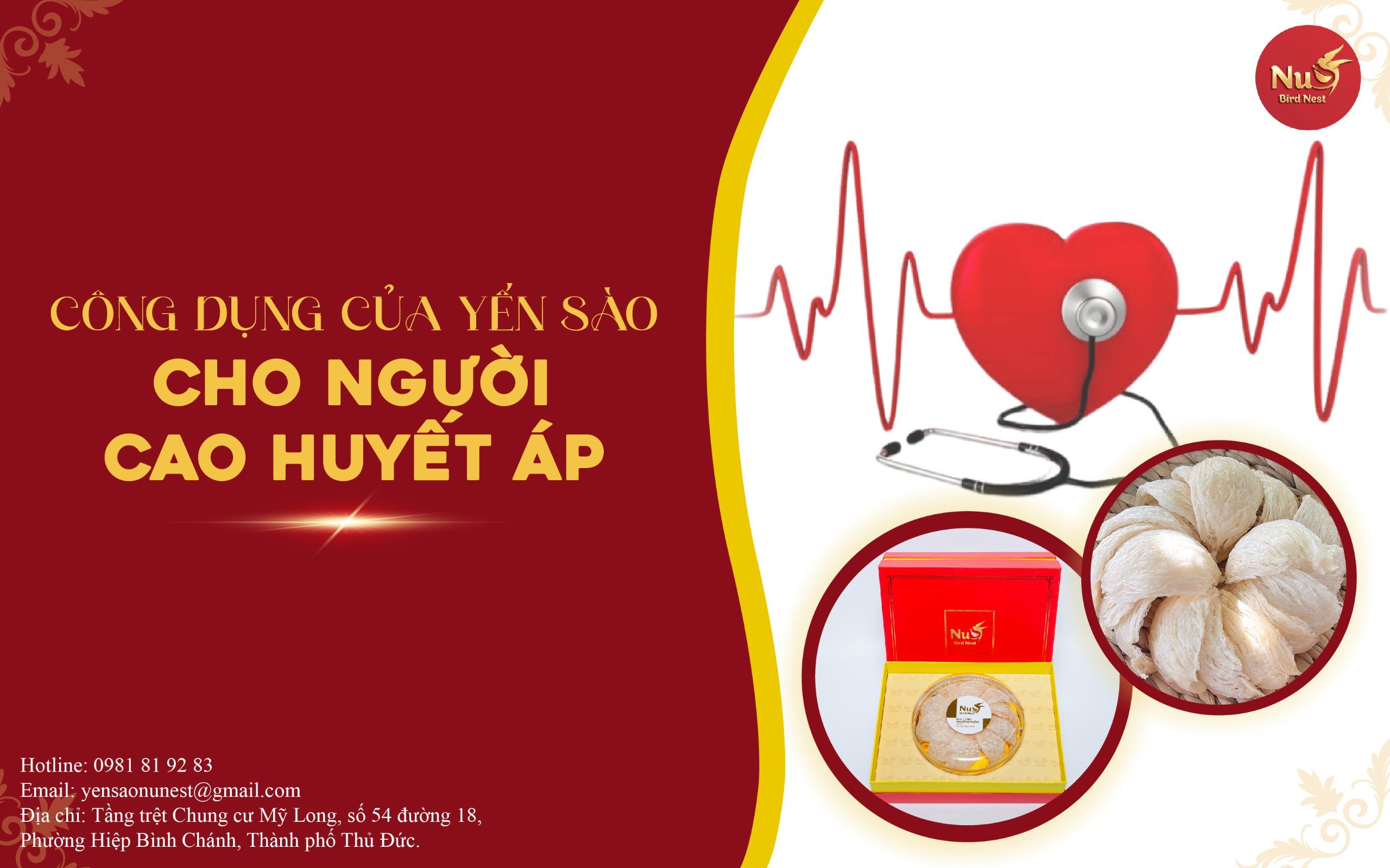 CÔNG DỤNG CỦA YẾN SÀO CHO NGƯỜI CAO HUYẾT ÁP