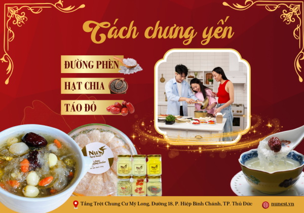 CÁCH CHƯNG YẾN ĐƯỜNG PHÈN, TÁO ĐỎ & HẠT CHIA