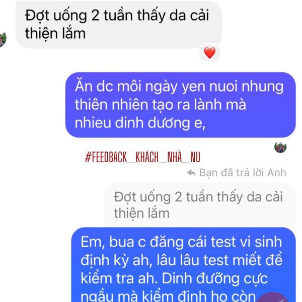 Cảm ơn Quý khách hàng đã luôn tin tưởng và lựa chọn yến NU