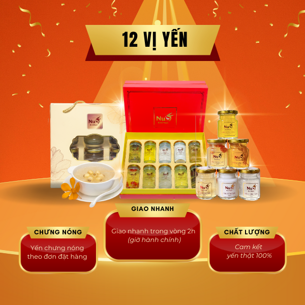 Yến chưng tươi nguyên chất, yến thật 100%