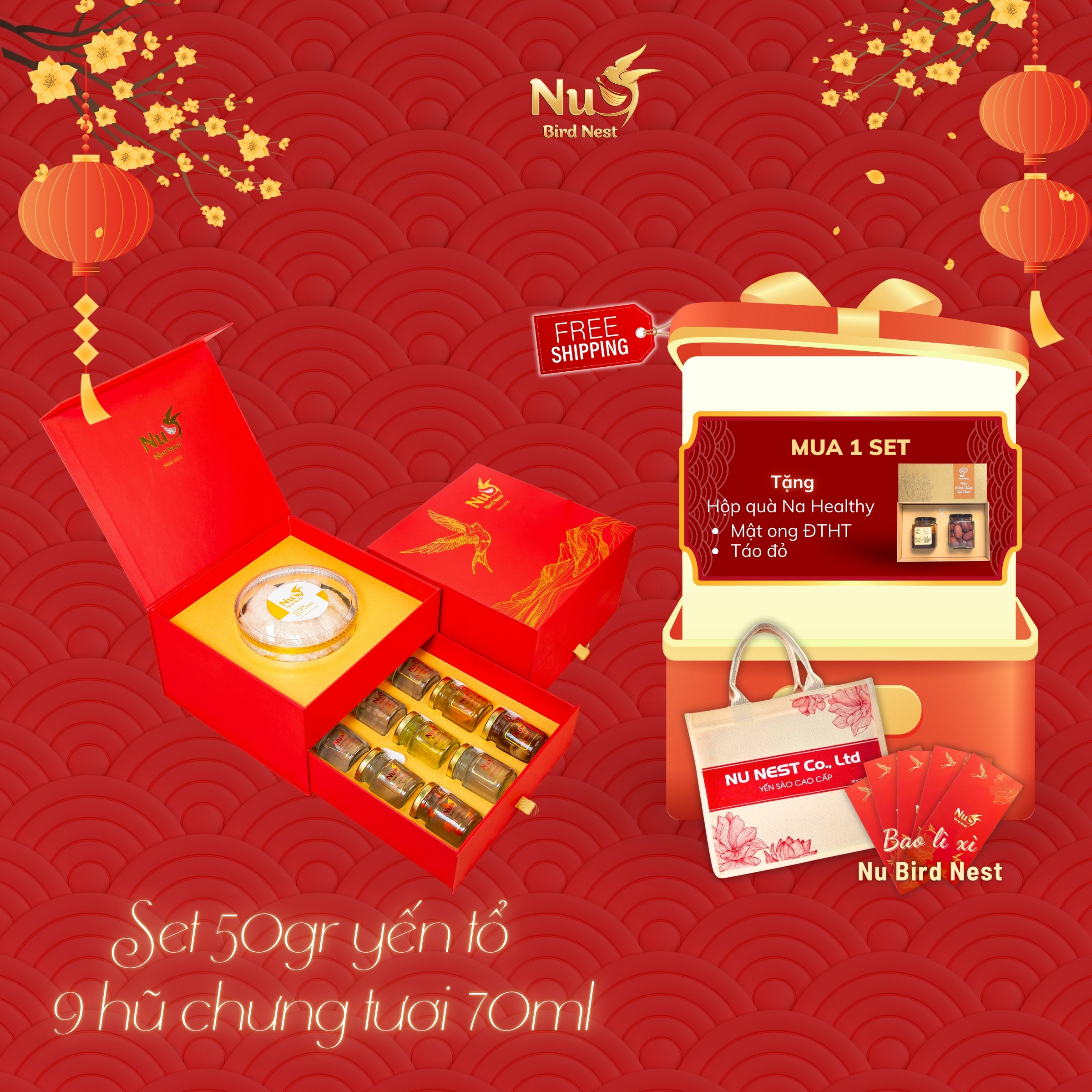 Khuyến mãi 50gr yến chưng tươi Nu Nest