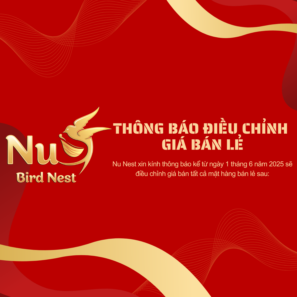 THÔNG BÁO ĐIỀU CHỈNH GIÁ BÁN LẺ